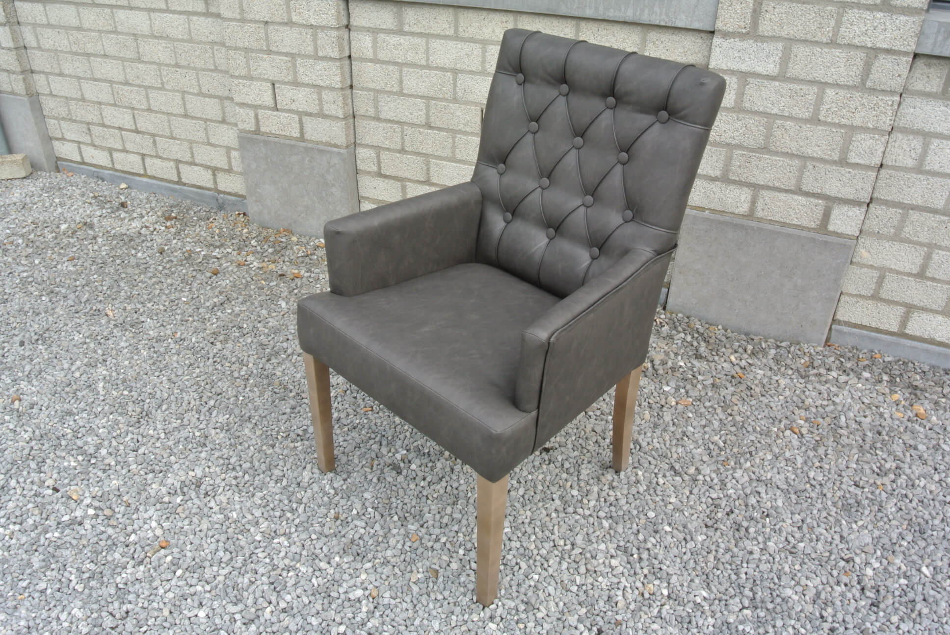 landelijke arm leun stoel in vintage leder 5 kleuren
